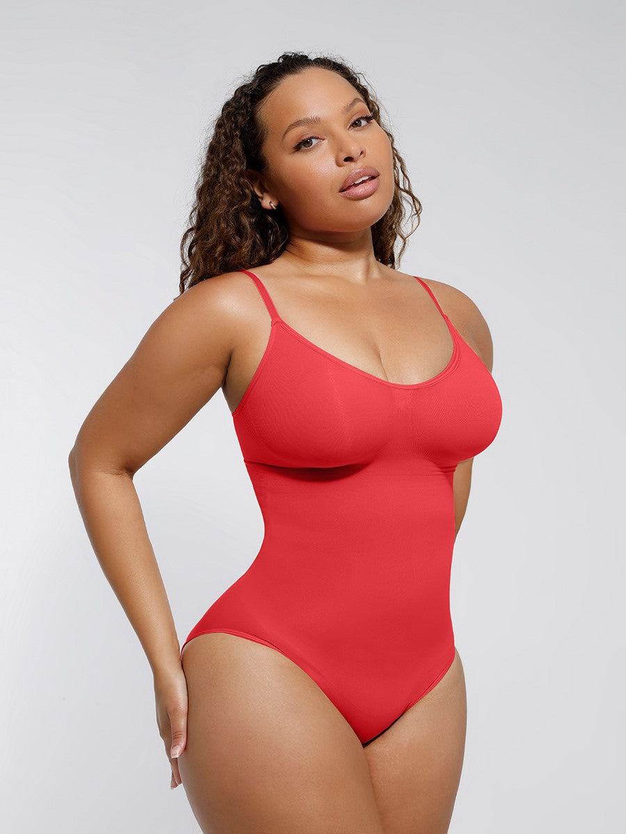 Shapebird Seamless Comfort Sculpt Thong  Bodysuits for women's tops - Slim Underwear Spaghetti Strap