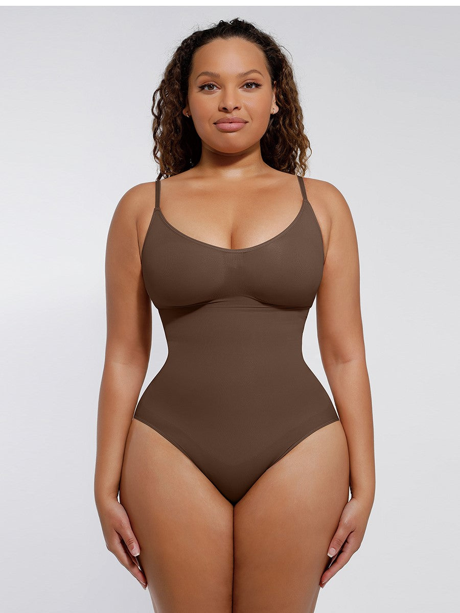 Shapebird Seamless Comfort Sculpt Thong  Bodysuits for women's tops - Slim Underwear Spaghetti Straps