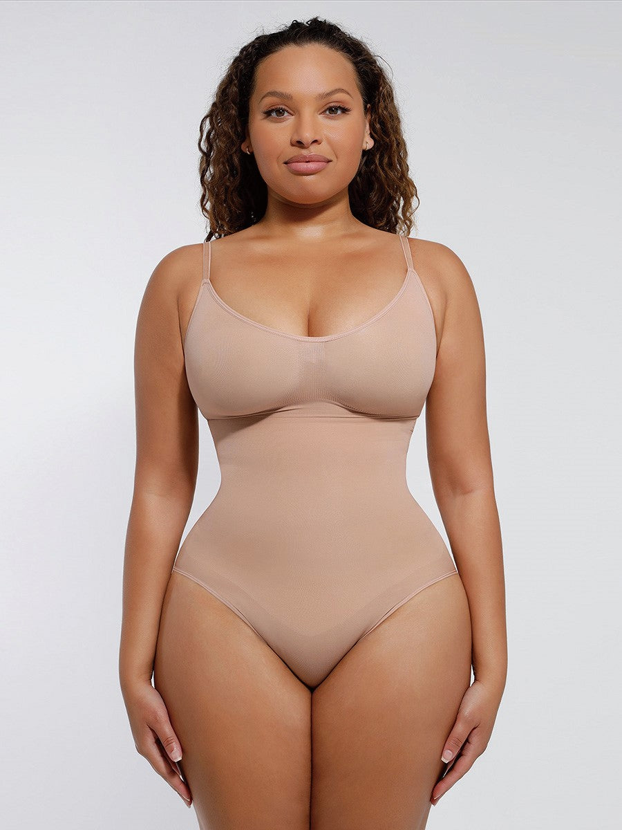 Shapebird Seamless Comfort Sculpt Thong  Bodysuits for women's tops - Slim Underwear Spaghetti Strap